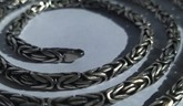 Round Byzantine Silver Chain Necklace 